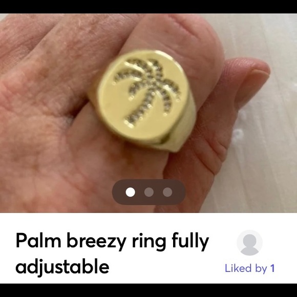 COPY - Gold palm breezy ring - Picture 3 of 3
